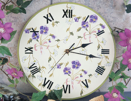 floral wall clock 