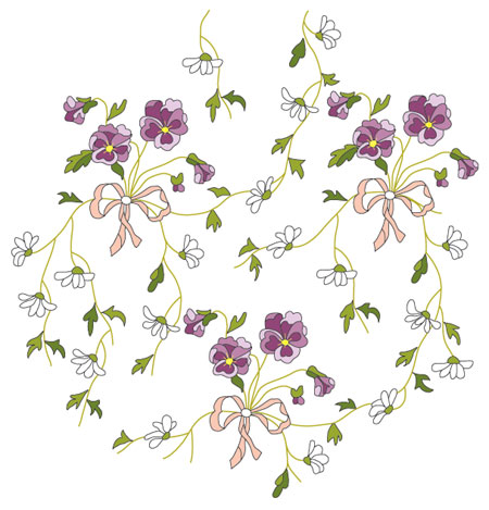 Make this floral wall clock
