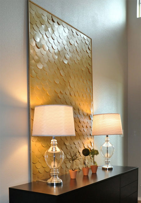wall art ideas gold paper