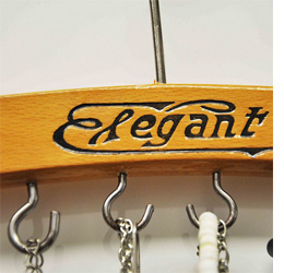 Organise jewellery with recycled coat hangers