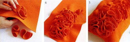 Cushion with rosette clusters