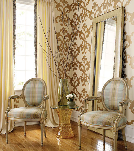 Add a touch of gold paint effects to your home 