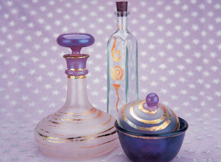 Re-use repurpose recycle empty glass bottles 