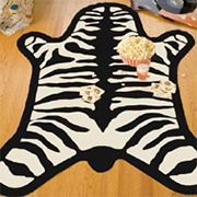 Make a zebra floor rug