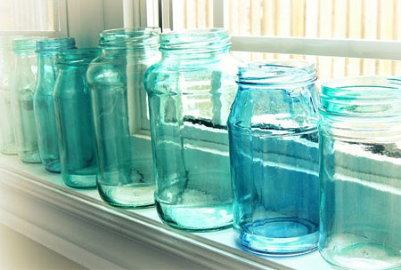 add a colour tint to Mason jars