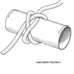 Simple knot serviette rings 