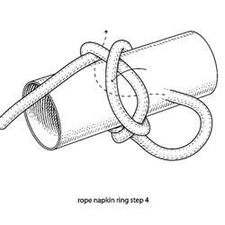 Simple knot serviette rings 