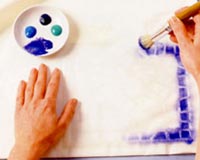 Mosaic tablecloth for entertaining in the garden 