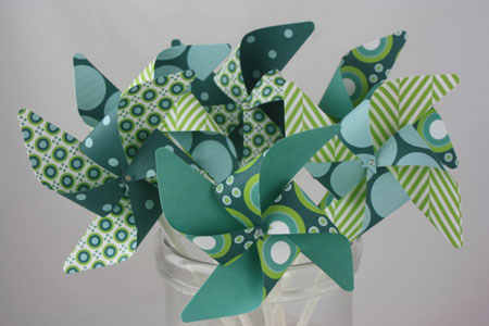 Make colourful pinwheels