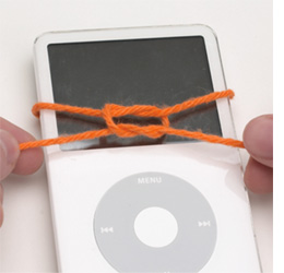 macrame ipod holder