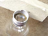Recycled lamp bulb vases