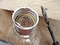 Recycled lamp bulb vases