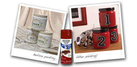 Spray it on with Rust-Oleum spray paints 