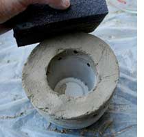 Make cement planters