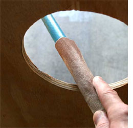 sanding openings and holes