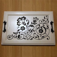 Decorative serving tray