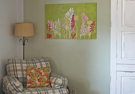 Vinyl on canvas wall art