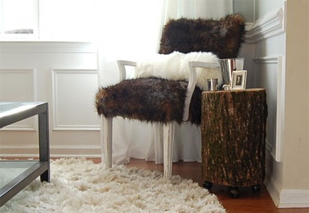 tree stump coffee or side table