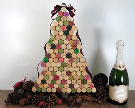 Easy Christmas crafts wine cork tree