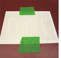 Stencilled Christmas or greeting cards 