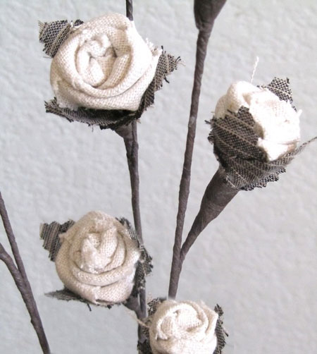 Create your own fabric floral arrangements