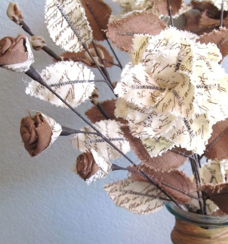 Create your own fabric floral arrangements