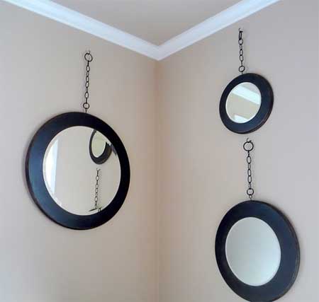 Circular wall mirrors