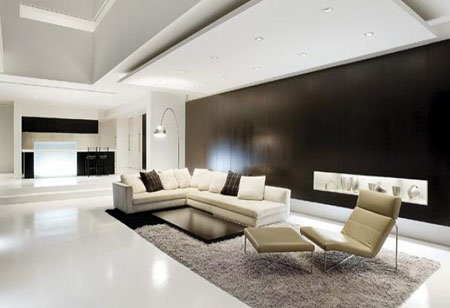 modern open plan living spaces in a home