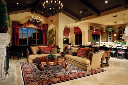 traditional open plan living spaces in a home