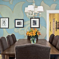 Add drama with large patterned walls