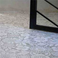 Lace design for painted floors 