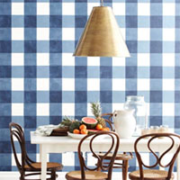 Add a gingham pattern to walls