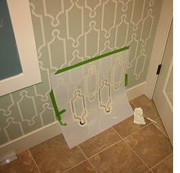 art deco detailing with stencils