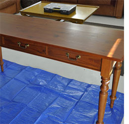 add silver leaf to gild furniture