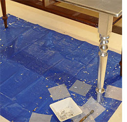 add silver leaf to gild furniture