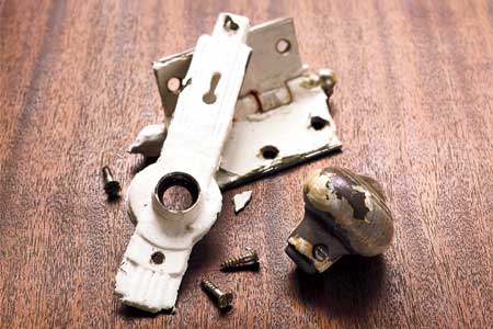 Remove paint from hardware