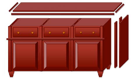 server or sideboard for a dining room