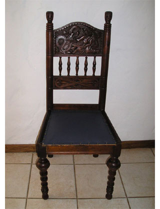An antique chair repaired