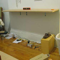 Wall-mounted shelf desk 