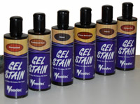 Woodoc gel stain in 6 wood tints