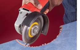 Cut circles into tiles