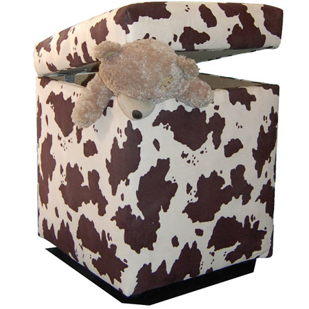 Cuddly ottoman for a nursery