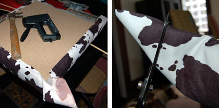 Cuddly ottoman for a nursery