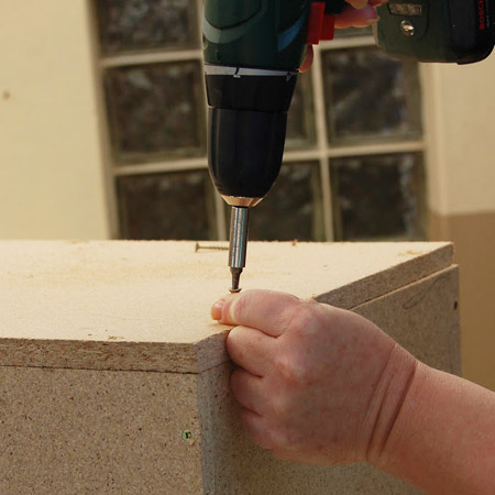 Cuddly ottoman for a nursery