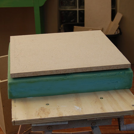 Cuddly ottoman for a nursery