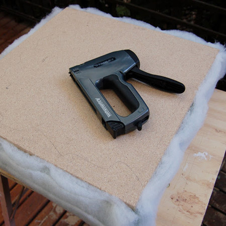 Cuddly ottoman for a nursery