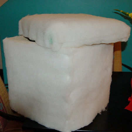 Cuddly ottoman for a nursery