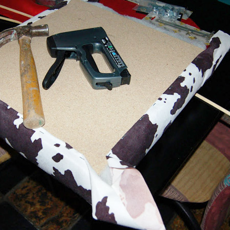 Cuddly ottoman for a nursery