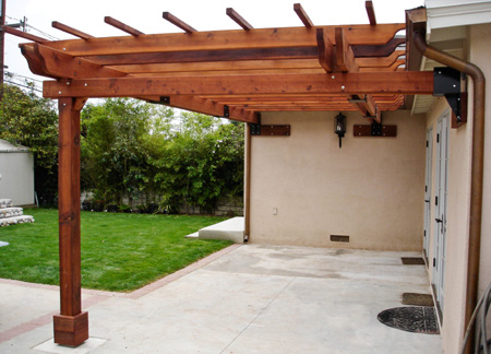 freestanding or wall-mounted Pergola