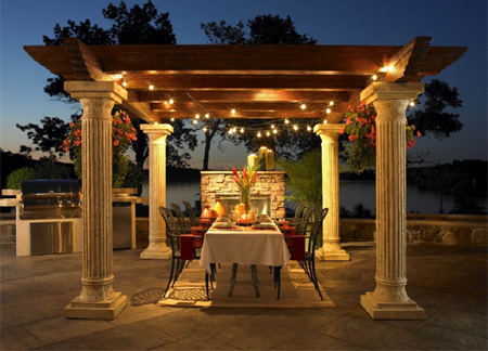 freestanding or wall-mounted Pergola